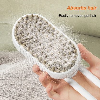 3-in-1 Grooming Brush - Clean, Massage, and Shine!