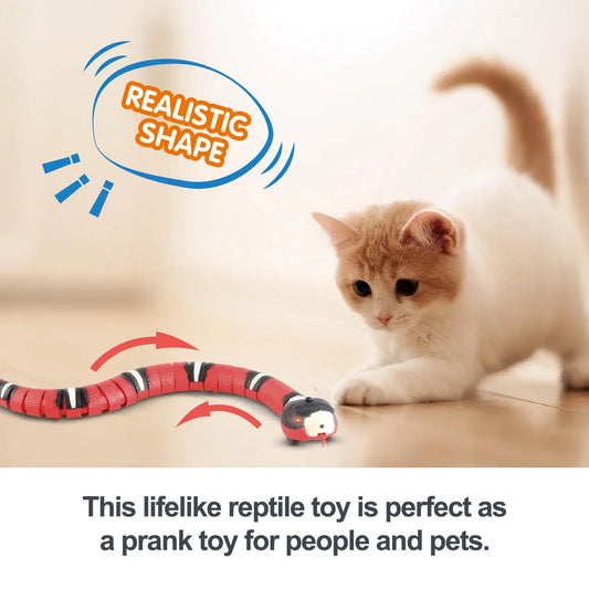 Cat Snake Toy - Realistic, Interactive, and USB Rechargeable Fun!