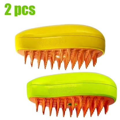 3-in-1 Grooming Brush - Clean, Massage, and Shine!