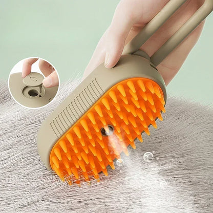 3-in-1 Grooming Brush - Clean, Massage, and Shine!