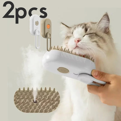 3-in-1 Grooming Brush - Clean, Massage, and Shine!