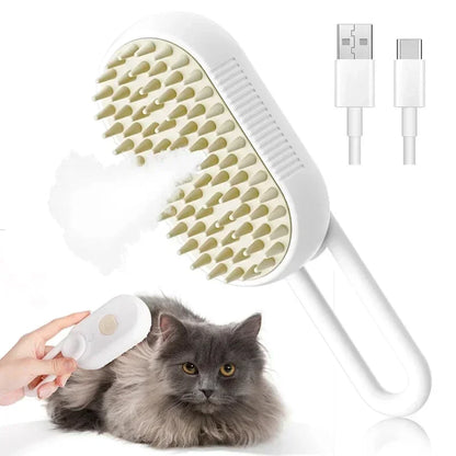 3-in-1 Grooming Brush - Clean, Massage, and Shine!