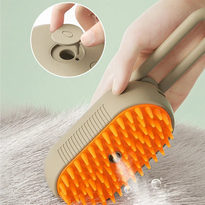 3-in-1 Grooming Brush - Clean, Massage, and Shine!